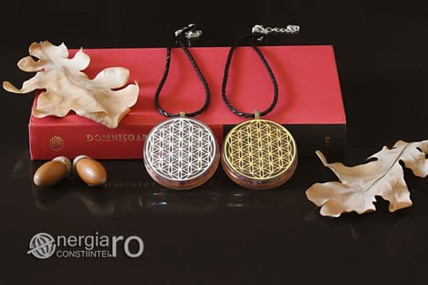 Amuleta-Medalion-Colier-Talisman-Pandant-Pandantiv-Orgonic-Orgon-Magnetic-Floarea-Vietii-Placat-Aur-18k-Argint-925-Cristal-Cuart-Ametist-ORG006-05