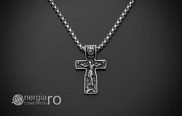 Pandant-Amuleta-Talisman-Medalion-Colier-Pandantiv-Cruciulita-Cruce-Crucifix-Iisus-INOX-PND185-01
