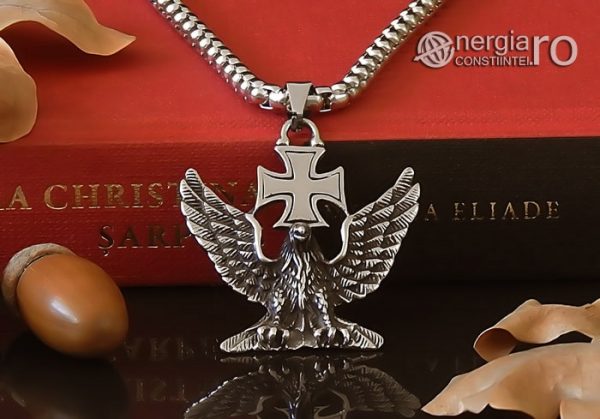 Pandant-Amuleta-Talisman-Medalion-Colier-Pandantiv-Vultur-Crucea-Malteza-Crucea-De-Fier-PND180-06