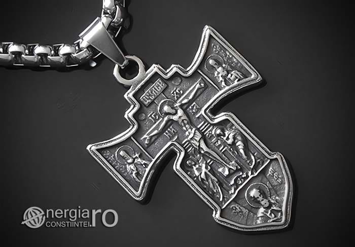 Pandant-Amuleta-Talisman-Medalion-Colier-Pandantiv-Cruciulita-Cruce-Crucifix-Iisus-INOX-PND186-00