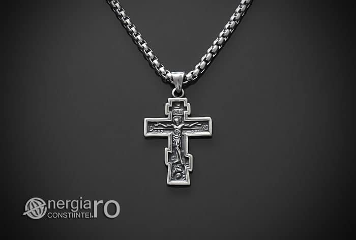 Amuleta-Talisman-Medalion-Colier-Pandant-Pandantiv-Cruce-Cruciulita-Crucifix-Iisus-Cristos-Christos-Hristos-INOX-PND187-01