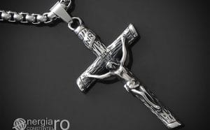 Amuleta-Talisman-Medalion-Colier-Pandant-Pandantiv-Cruce-Cruciulita-Crucifix-Iisus-Cristos-Christos-Hristos-INOX-PND188-00