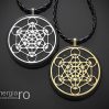 Pandantiv Orgonic Orgon Magnetic Cubul Lui Metatron cu Cenușă Vulcanică și Turmalină – cod ORG015
