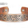 Brăţară Magnetică Energetică cu Simbolul Triskelion CUPRU – cod BRA043