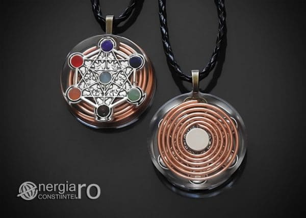 Amuleta-Talisman-Medalion-Colier-Pandant-Pandantiv-Orgon-Orgonic-Magnetic-Spirala-Cupru-Cubul-lui-Metatron-Sapte-Chakre-ORG018-00