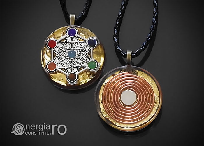 Amuleta-Talisman-Medalion-Colier-Pandant-Pandantiv-Orgonic-Orgon-Cubul-lui-Metatron-Septe-Chakre-Cristale-Spirala-Cupru-Magnet-ORG019-00