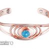 Brăţară Magnetică Energetică din CUPRU cu Cristal Turcoaz – cod BRA063