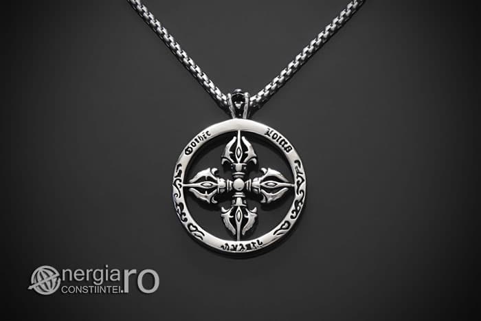 amuleta-talisman-medalion-colier-pandant-pandantiv-crucea-vajra-dorje-hindu-protectie-protector-protectoare-inox-PND191-01