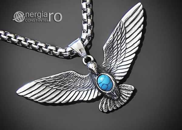 amuleta-talisman-lant-lantisor-medalion-colier-pandant-pandantiv-vultur-protectie-protector-protectoare-curaj-inox-PND181-00