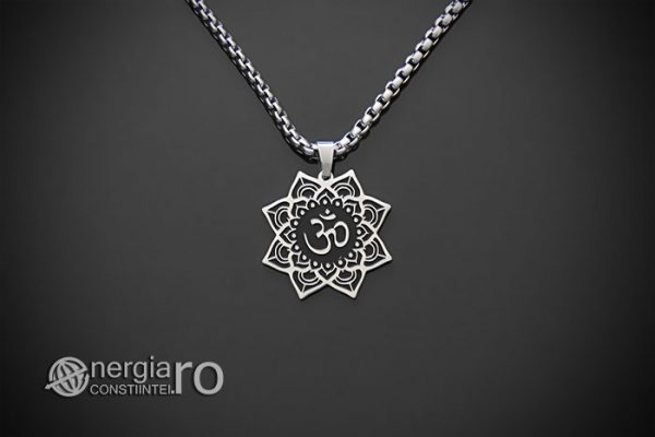 amuleta-talisman-medalion-colier-lant-lantisor-pandant-pandantiv-aum-om-protectie-protector-protectoare-inox-PND013-01