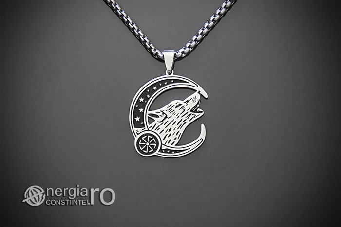 amuleta-talisman-medalion-colier-lant-lantisor-pandant-pandantiv-lup-care-urla-la-luna-protectie-protector-protectoare-inox-PND302-01