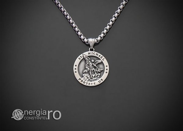 amuleta-talisman-medalion-colier-lant-lantisor-pandant-pandantiv-arhanghelul-sfantul-sf-mihail-protector-protectie-protectoare-inox-PND283-01