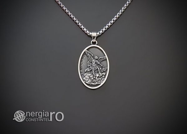amuleta-talisman-medalion-colier-lant-lantisor-pandant-pandantiv-arhanghelul-sfantul-sf-mihail-protector-protectie-protectoare-inox-PND351-01