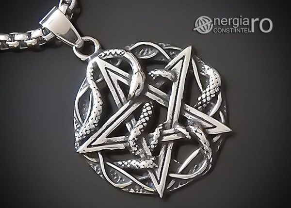 amuleta-talisman-medalion-colier-lant-lantisor-pandant-pandantiv-sarpe-incolacit-pe-pentagrama-pentaclu-protectie-protector-protectoare-inox-PND217-00