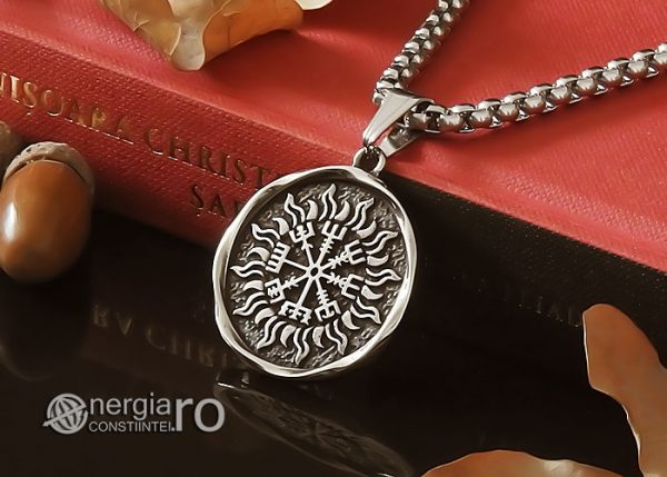 amuleta-talisman-medalion-colier-lant-lantisor-pandant-pandantiv-roata-norocului-busola-magica-vegvisir-protectie-protector-protectoare-inox-PND109-04